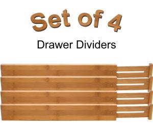 Quality adjustable bamboo wooden utensil drawer dividers for sale