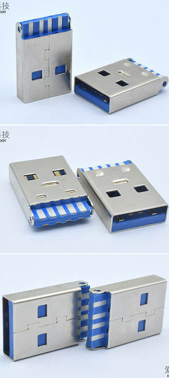 Usb 3.0 Fast Charging Connector Type A Male Plug Jack SGS CE Approval