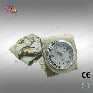 Quality Folding mini fancy desk alarm clock and travel alarm clock with moscow building printed for sale