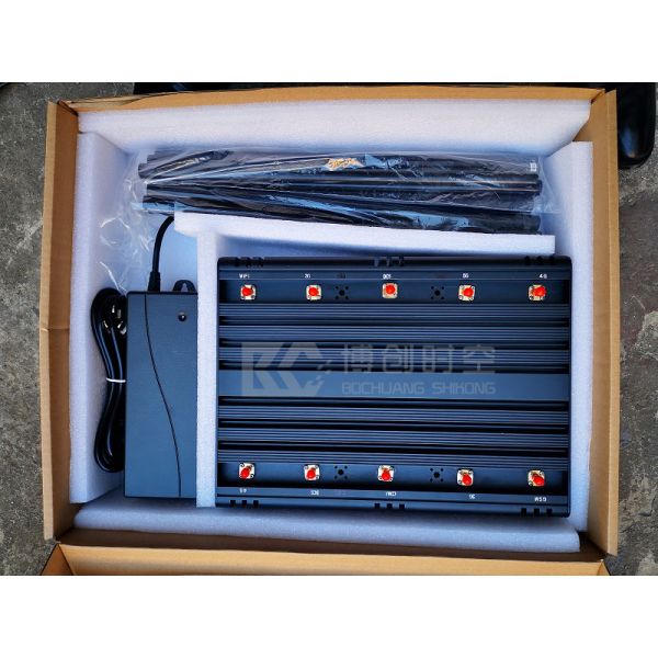 100W high power Desktop 2g.3g.4g 5g GPS WiFi 2.4G 5.8G frequency mobile phone jammer WiFi Wireless Network Signal Jammer