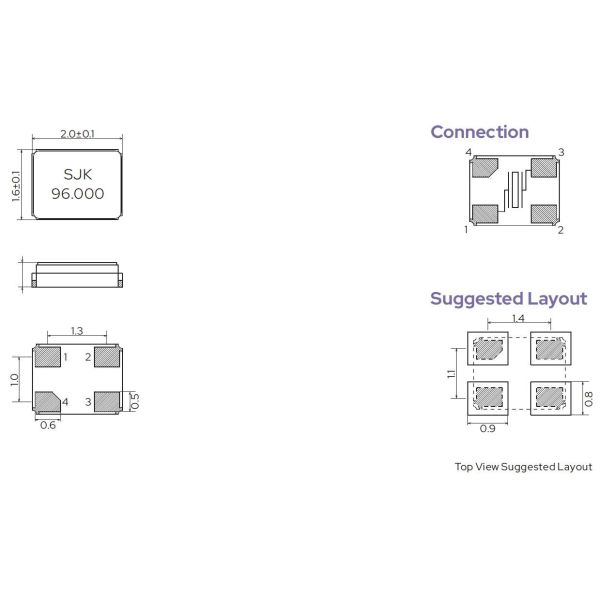 2016 27.000MHz 10pF Crystal Resonator With ±10ppm -40~+105℃ ±30ppm For Automotive Application
