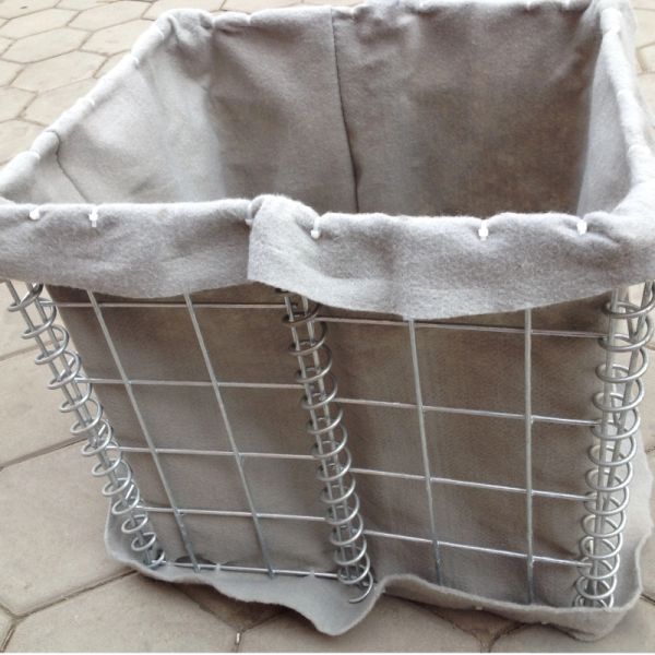 1.2m High Welded Hesco Gabion Military Sand Wall Guardrail With Textile Cloth
