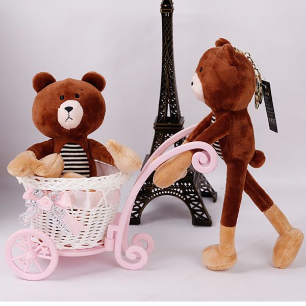 Brown Mini Plush Bears , Super Soft Fabric Sewing Mini Plush Keychain