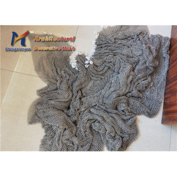 Ss 304 Industrial Chainmail Curtain Coffee Tea Operation Decorative Wire Mesh Dividers