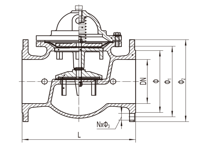 Pressure Regulating Water Conservancy Valve Rustproof Ductile Iron 500X Pressure