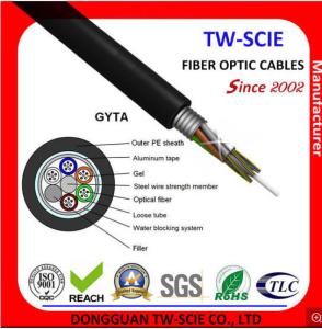 Quality Outdoor PE Sheath Loose Tube Fiber Optic Cable G652D Aluminum Tape Armor Design OEM fiber cable suppliers for sale