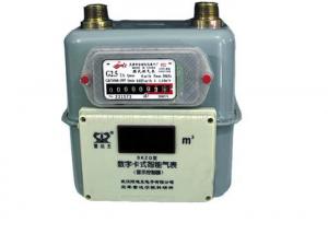 China Mechanical Diaphragm Prepaid Gas Meter Natural Aluminum Case With RF Smart Card on sale
