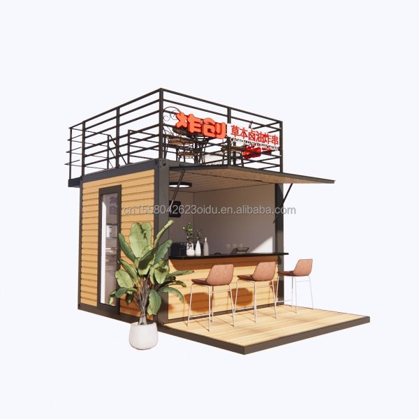 10FT Modern Design Steel Structure Container Store/Shop Houses and Prefabricated Modular Houses 3D Model/CAD Drawings