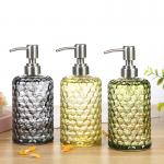 Recyclable Glass Shampoo Bottles / Cylinder 500ml Liquid Glass Soap Bottle