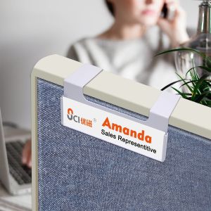 Magnetic Double Sidesd Display Cubicle Name Holder waterproof