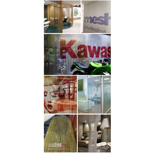 9x12 Aluminum Link Chain / Decorative Mesh Curtain 2mm diameter