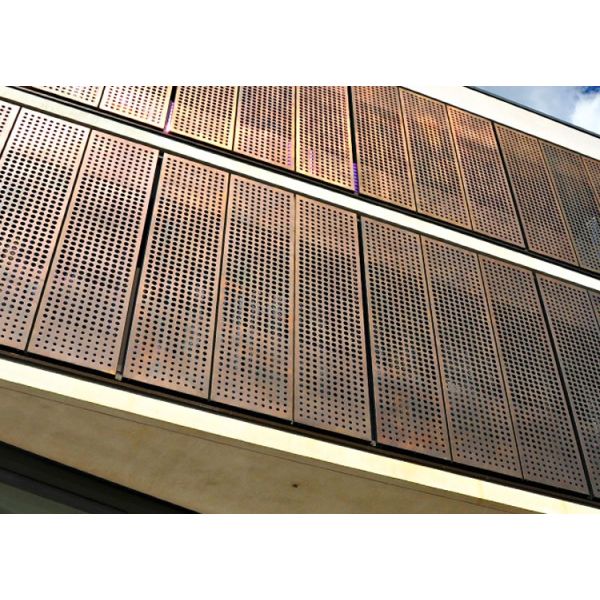 Galvanised Decorative Wire Mesh Panels Perforated 100mm Diameter