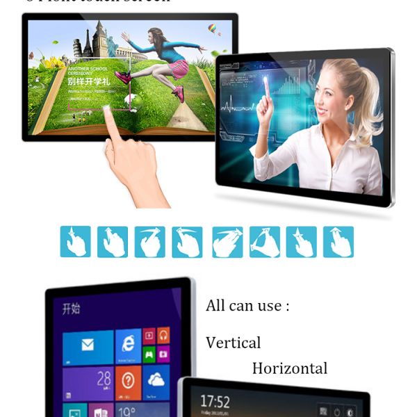 32 Inch HD All In One PC Touch Screen I3 Desktop Laptop Computer Wall Mounted