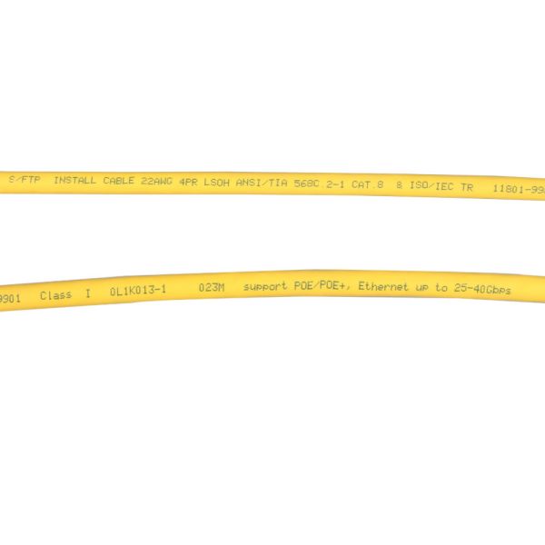 Stable 22AWG Cat6a S FTP Cable , 4 Pair LSHF LSOH Cat6a S/FTP LSZH