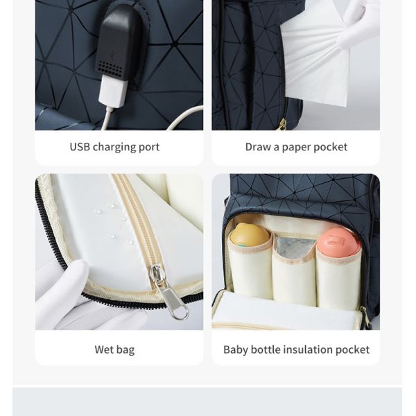 Diaper Bag Multi-function and large capacity Waterproof And Oil-proof Mummy Bag Baby Changing Bag