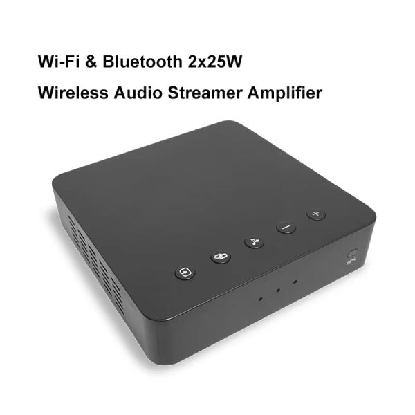 Multi Room Multi Zone Wireless Audio Amplifier Bluetooth WiFi Stereo Amplifier Receivers 24bit 192 KHz 2.4G