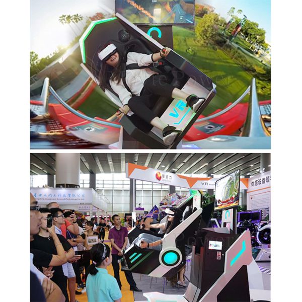3D 9D VR Cinema Virtual Reality Roller Coaster 360 Rotating Vr Chair Flight Simulator Game Machine