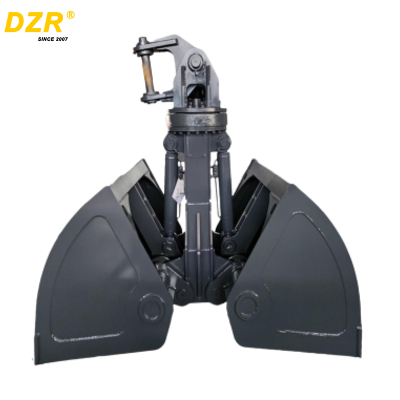 High Hardness 0.4-10 Cubic Capacity Customized Color Hydraulic Clamshell Bucket For 6-80ton Excavator