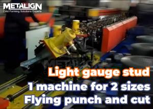 Quality C Shaped Stud Profiles Roll Forming Line With Continuous Punching And Cutting for sale
