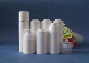 Quality Customized Airless Cosmetic Containers , White Airless Lotion Pump Bottles for sale
