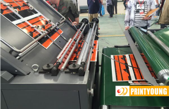 Computerized Automatic Flute Laminating Machine With Vacuum Feeding Machine