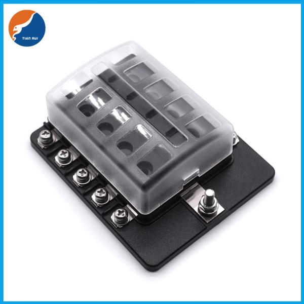PC Cover Screw 112g Fuse Blocks 10 Way Blade Fuse Box With LED Indicator