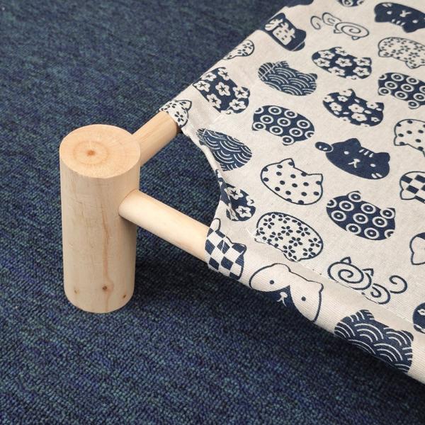 Blank Sublimation Linen Pet Nest Bed Detachable And Washable Wooden Sublimation Nest Cat Dog Bed