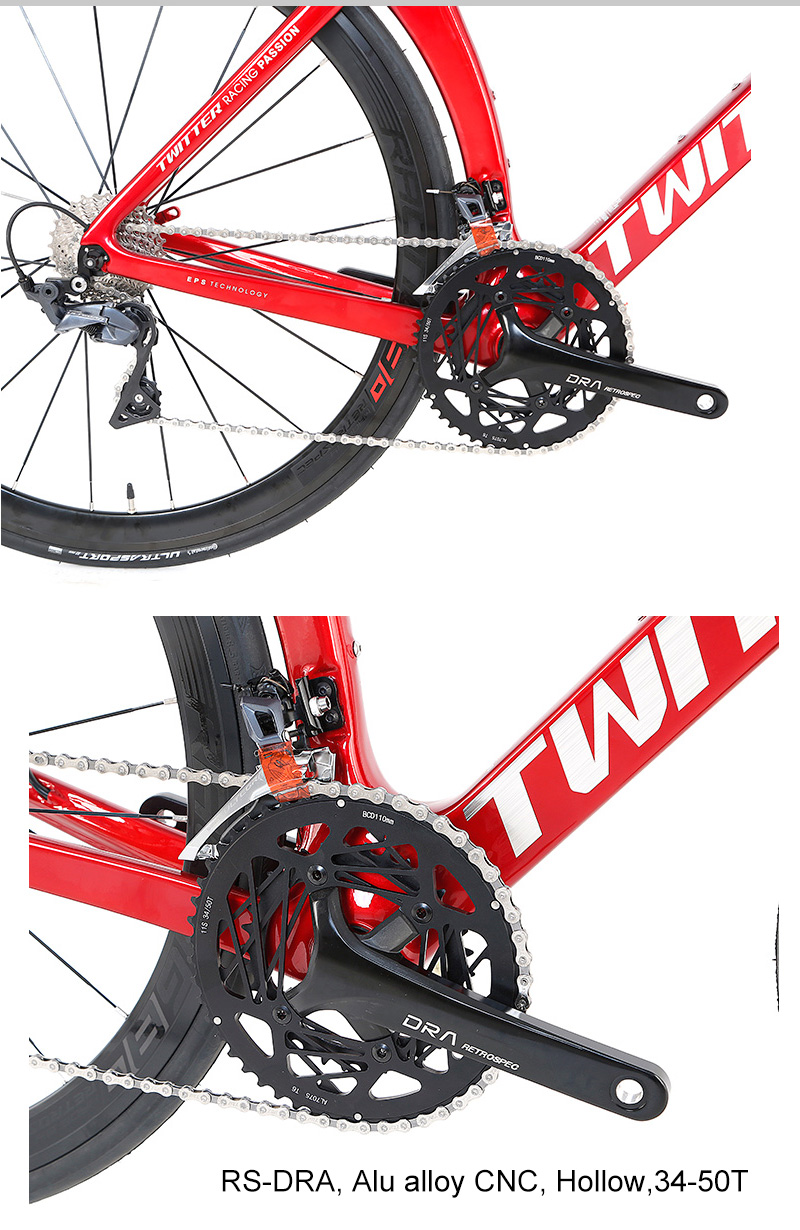 RETROSPEC SENSAH -11S 700c 25c Carbon Fiber Frame Twitter Road Bike 22speed Racing Bicycle for Men ISO9001 Certified