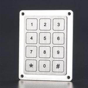 Quality ip68 waterproof higher quality aluminum piezo keypad with 12 keys for sale