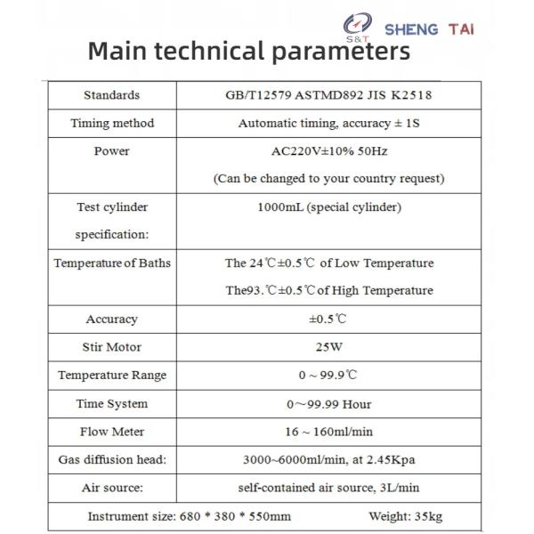 Foam Tendency Transformer Oil Testing Equipment ASTM D892