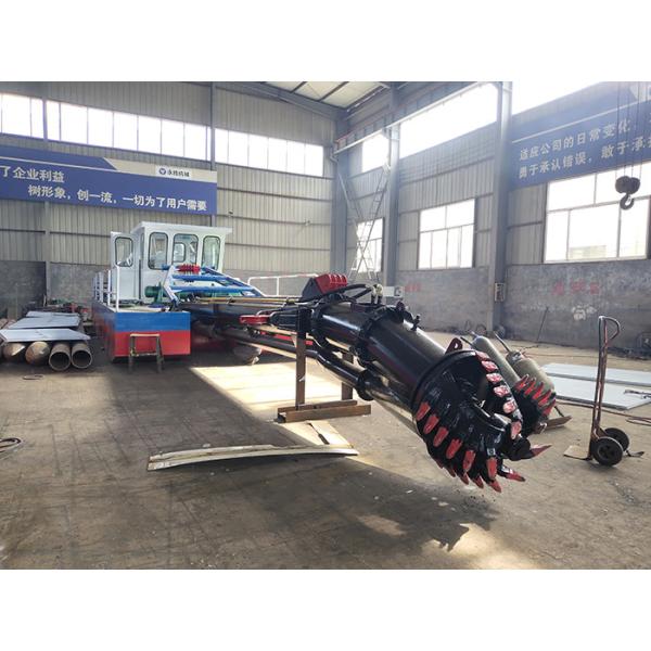 100 Cbm/H 8inch Hydraulic Mud Dredging Boat 16kw With A Blue Color For River Dredging