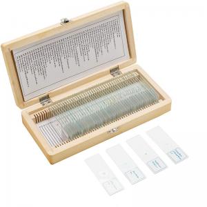 Quality Fungi Bacteria Microbe Cells Biology Glass Microscope Slides Set 50 Kinds Kit for sale