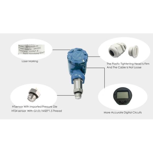 BPHT24-III Flush Diaphragm Pressure Sensor Digital Pressure Transmitter For Liquid Beverage