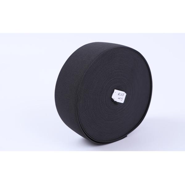 Large Stock Cheap 2 Inch Black Polyester Knitted Elastic For Garment