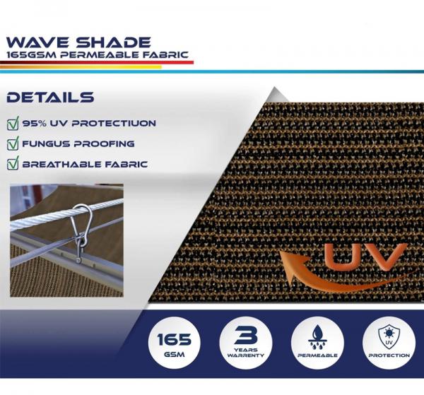 Manually Retractable Sun Shade Sail Slide Wire Canopy Pergola Kit 85% Uv Protecting