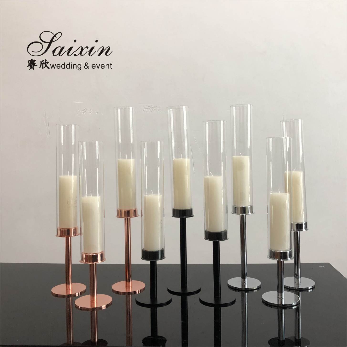Taper Antique Metal And Crystal Candelabra Gold Black Stick Candle Holders 5 Arm