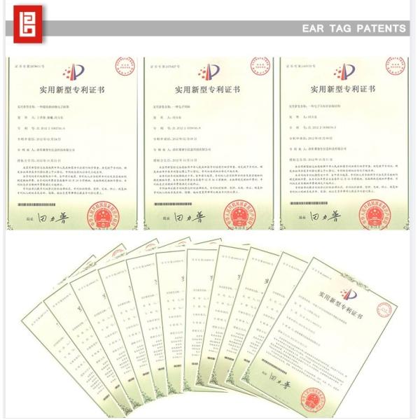 Red Color Tpu ISO9001 Laser Engraved Numbers Animal Ear Tag For Pig Sheep Farm