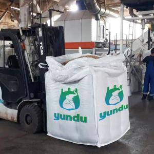 China 3000Lbs Top Spout Baffle FIBC Bulk Bag For Building Sand Cassava Powder Big Bag on sale