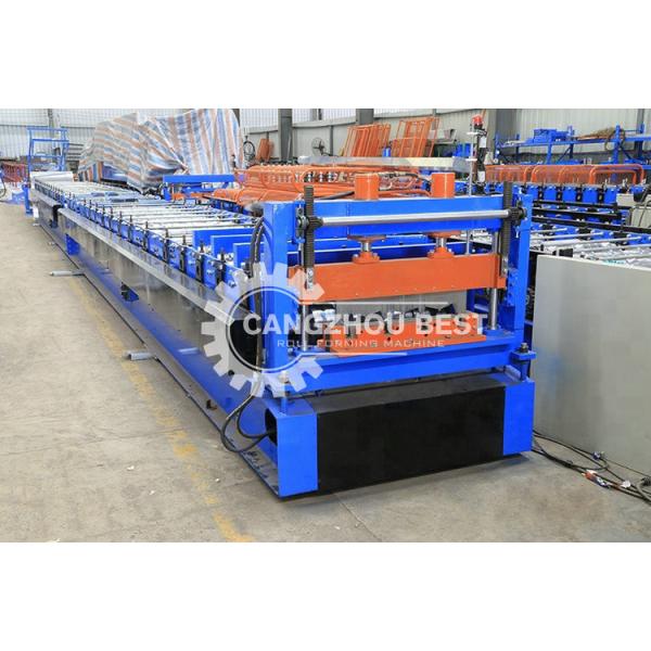 Galvanized Steel Floor Deck Roll Forming Machine , Floor Tile Roll Forming Machine