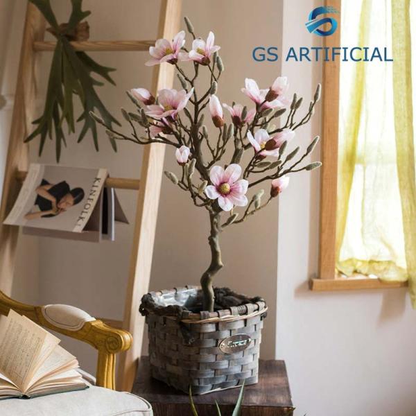 Indoor Magnolia Trees Artificial Flower Cherry Blossom Tree For Wedding Decoration