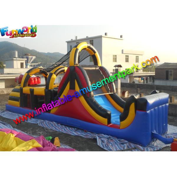 Popular Car Inflatables Obstacle Course , Tunnel Inflatable Obstacle With Lead Free
