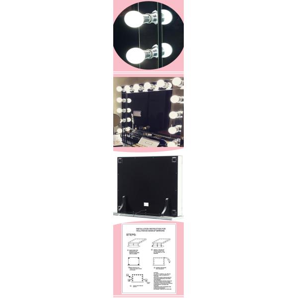 Modern Makeup Vanity Dressing Table Hollywood Mirror MDF Board