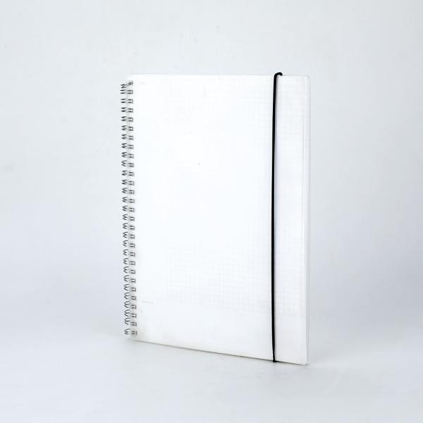 Customized Logo Wide Ruled Paper Office Student Spiral Writing Notebooks with Elastic Closure
