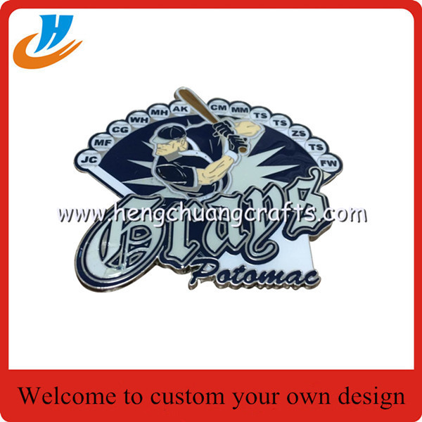 Complex designs and colors Offset Printed Baseball Pins wholesale