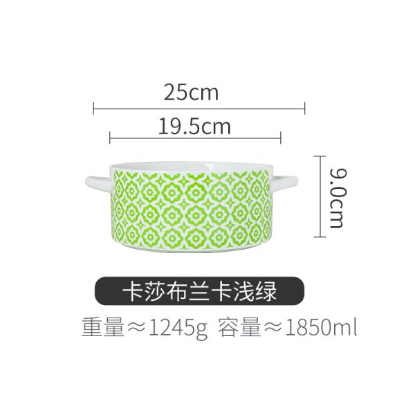 Round Creative Soup Pot Ceramic Pot Multifunctional Household Soup Pot Cutlery Ceramic Soup Pot And Bowl Set Double Handles Compatible With Induction