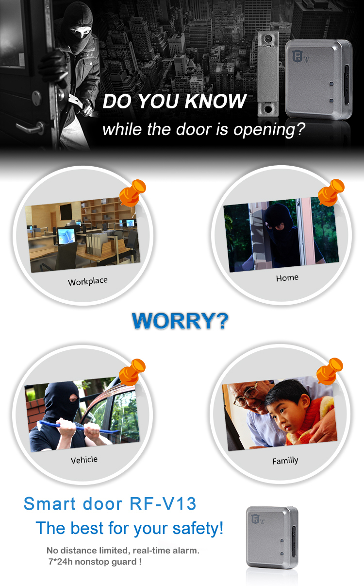 Reachfar rf-v13 without install GSM home security wireless alarm system with voice monitoring