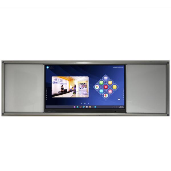 75 Inch Interactive Flat Panel Multi Touch Screens With Sliding Whiteboard
