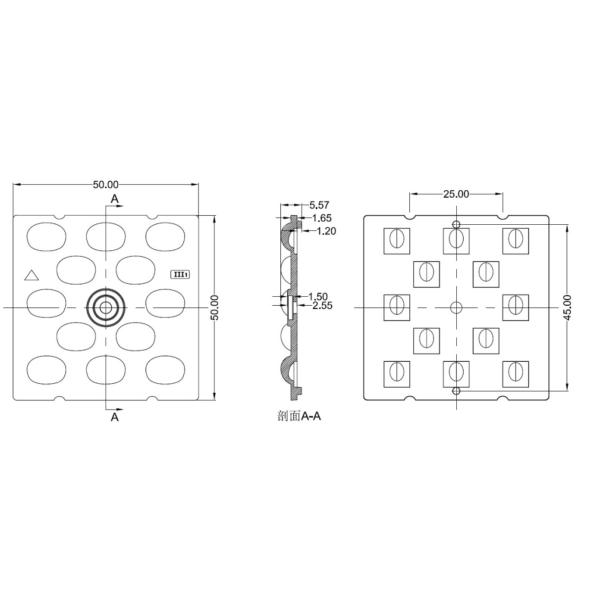 High Bay Light LENS 90 Beam angle with round Pattern for 5050 LED Lens