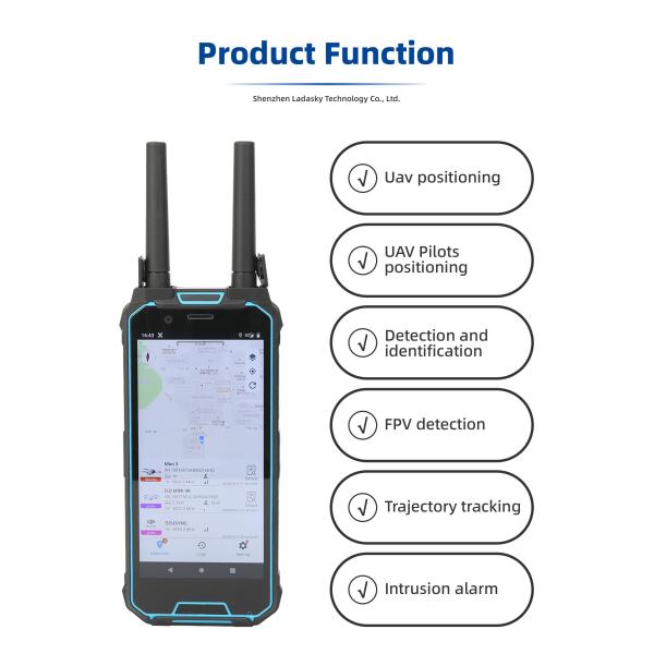 Portable Drone Detector 100MHz-6GHz 3km Range 600g Wearable
