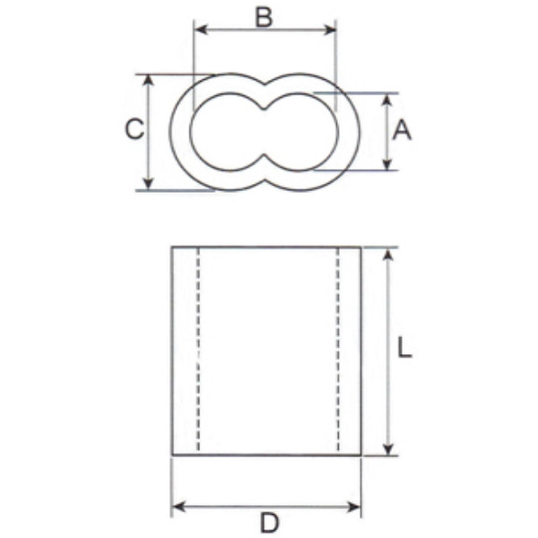 Hourglass Crimping Wire Rope Aluminium Ferrule Aluminiuml Casting US Type